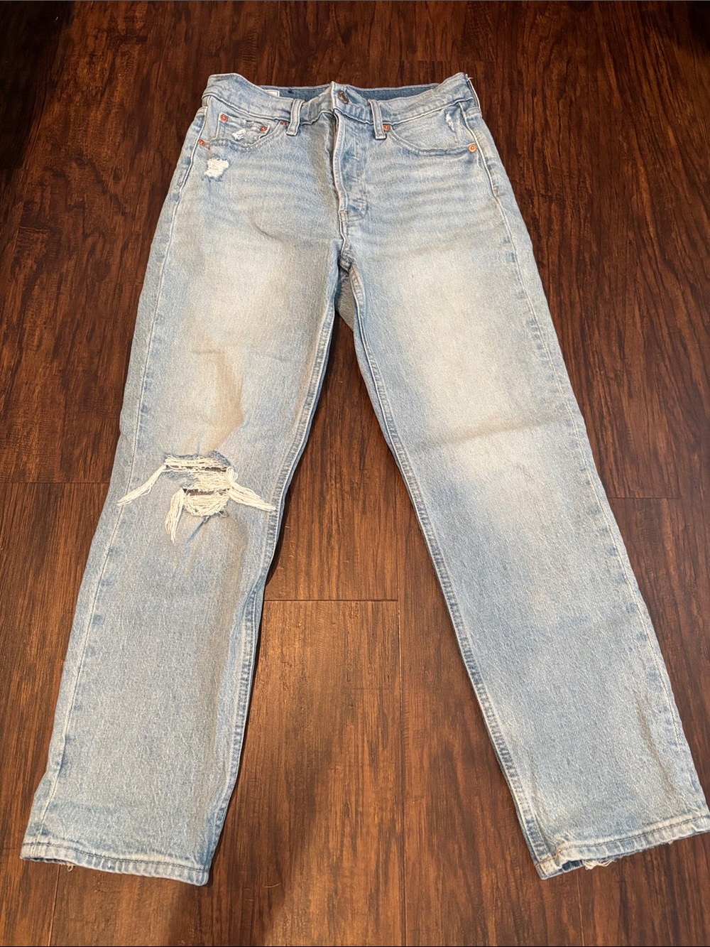 GAP Womens Cheeky Straight Hugh Rise Jeans in Light Wash